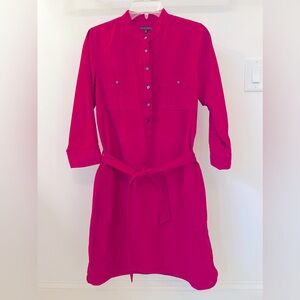 Bensimon Fuchsia Corduroy Shirt Dress Size S